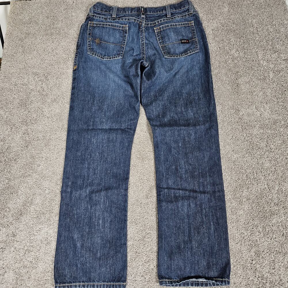 Ariat FR M4 Relaxed Boot Jeans Mens 34X32 (Tag 36X34) Blue Flame Resistant Work - Picture 2 of 13